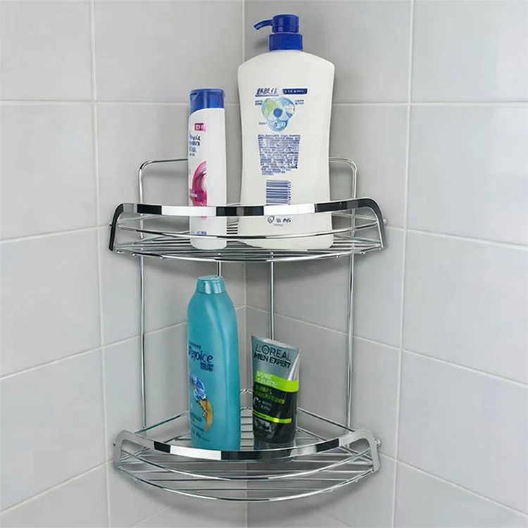 Badezimmer-Eckregal aus Metall