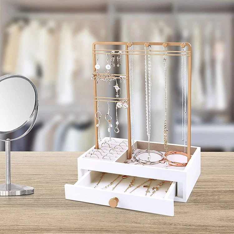Desktop-Aufbewahrungsregal für persönlichen Schmuck aus Metall