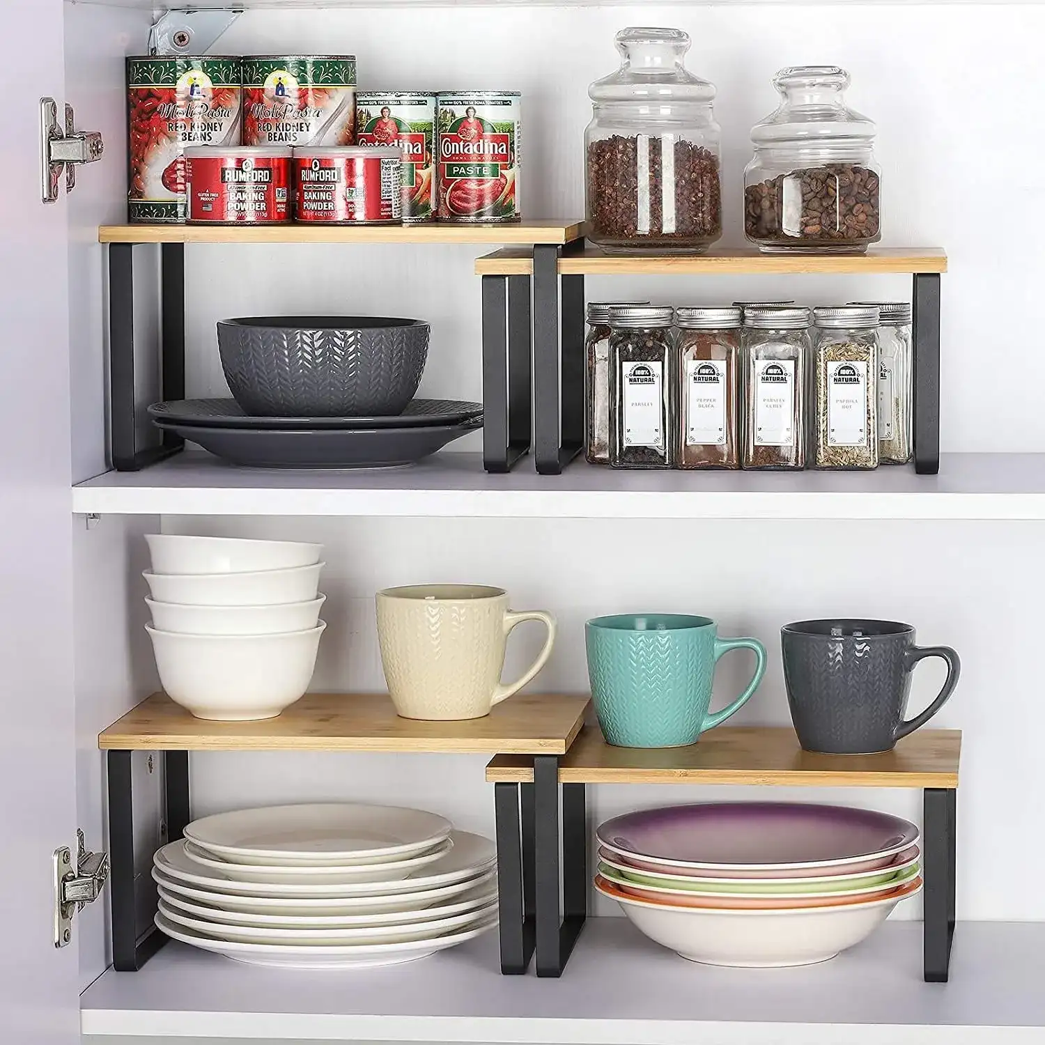 Stapelbarer Küchenschrank-Regal-Organizer